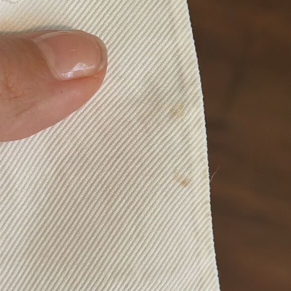 Vintage 60s white rayon scalloped edge collar with button detailing - Picture 9 of 9